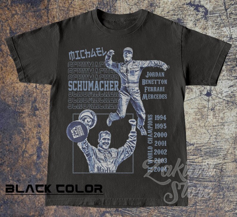 Vintage Michael Schumacher Shirt, Racing Teams T-shirt, Grand Prix Tee