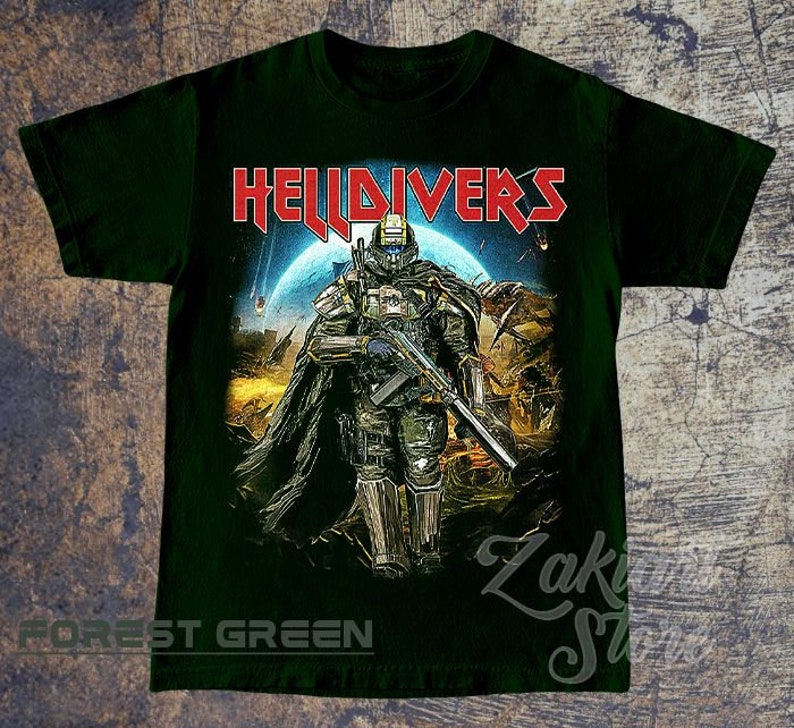 Helldivers 2 Skull Shirt Helldivers 2 T-Shirt, Helldivers 2 Tee, Parody, Men's, Unisex & Women's shirt zdjęcie 5