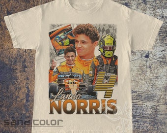 Camisa Lando Norris, camisa de Fórmula Uno, camiseta gráfica clásica de los 90, unisex, contrabando vintage, regalo, retro