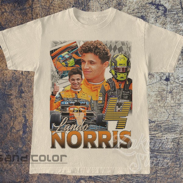 Lando Norris Shirt, Formel 1 Shirt, Classic 90s Graphic Tee, Unisex, Vintage Bootleg, Geschenk, Retro