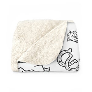 BANDIT - Sherpa Fleece Manta en Blanco imagen 1