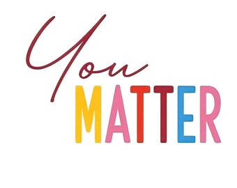 You matter pocket w/ back saying