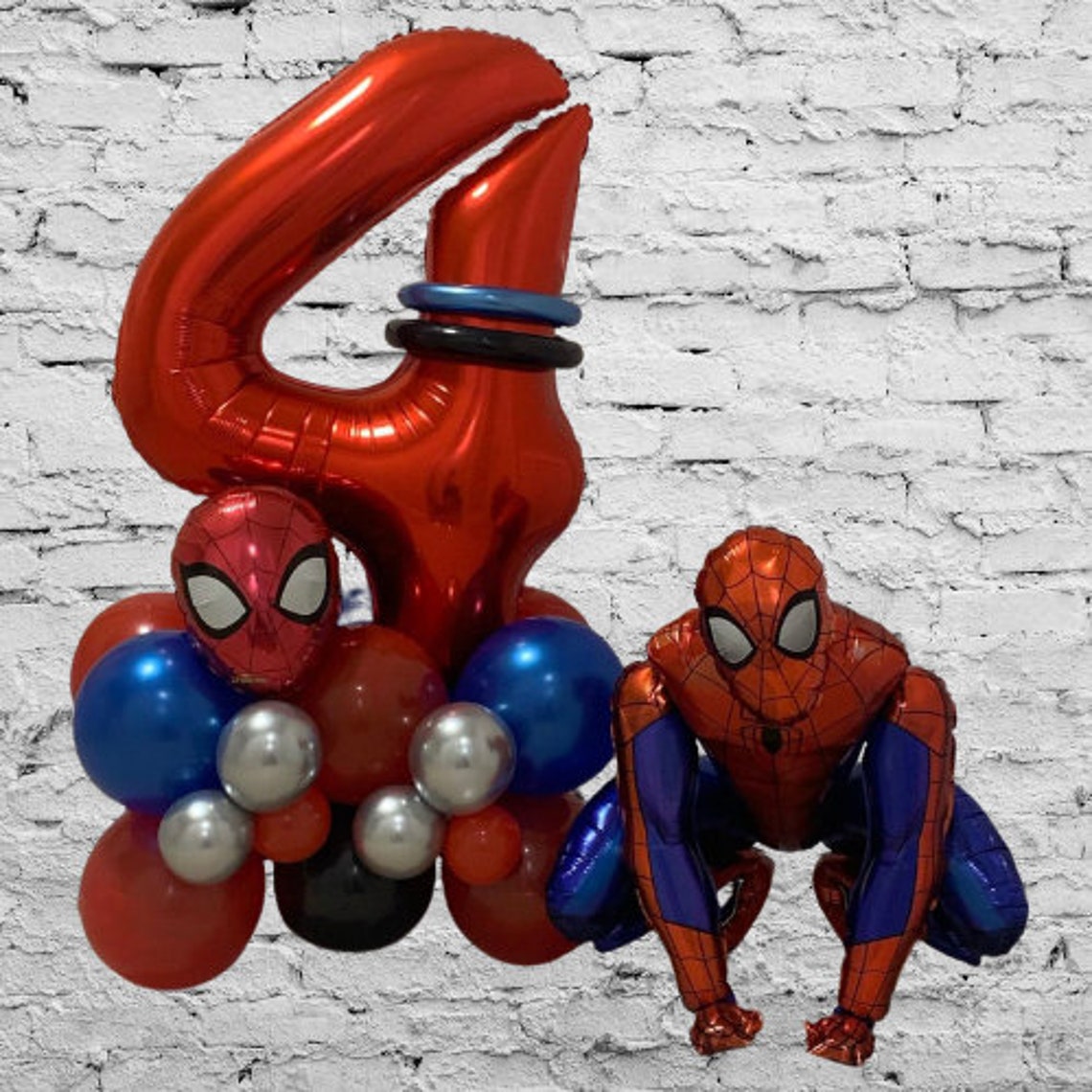 Spider-man Birthday Balloon Set, Birthday Balloon Bundle, Spider-man Birthday Celebration ...