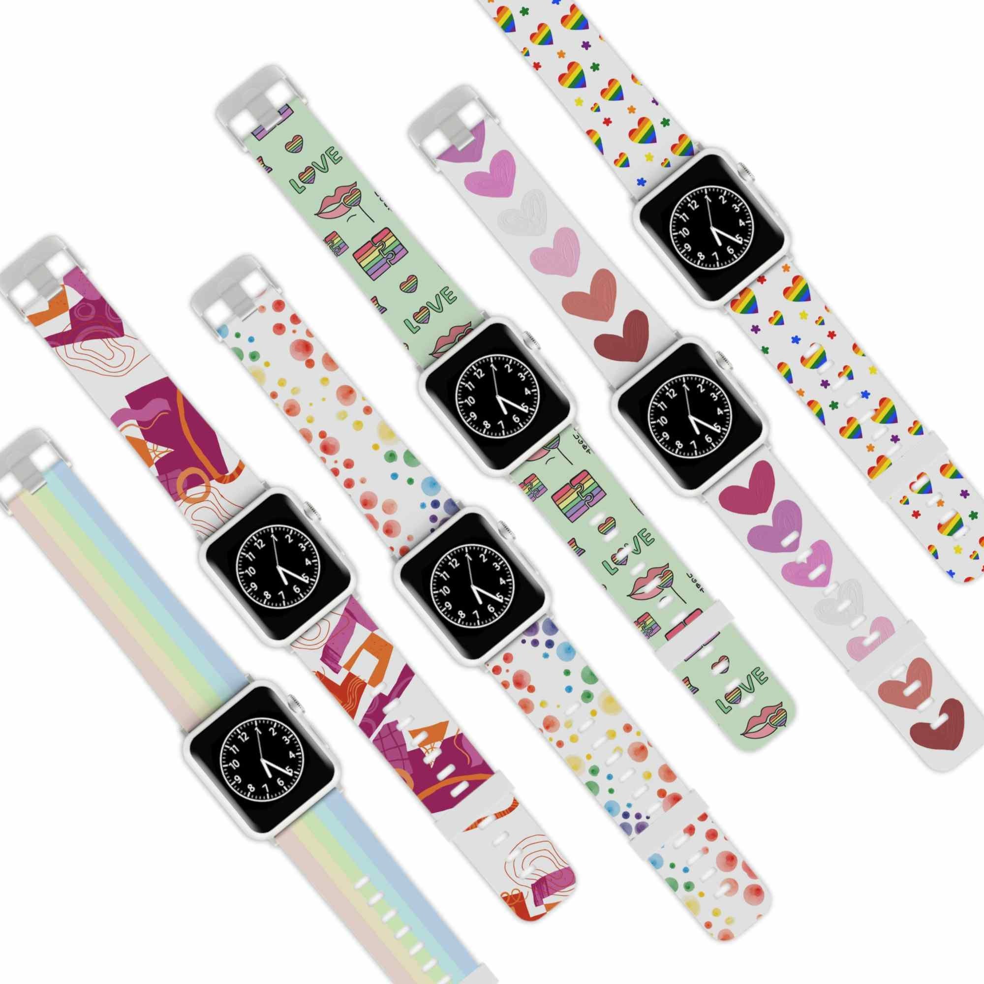 2023 LGBTQ USA Pride edition Strap For Apple watch band silicone iwatch  bracelet