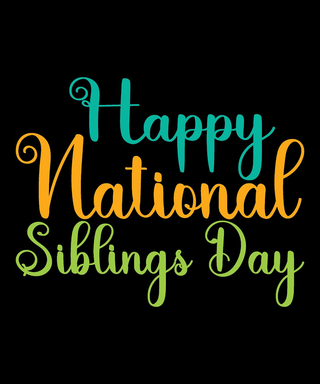 Happy National Siblings Day Png Svg Brother and Sister Png Svg Etsy