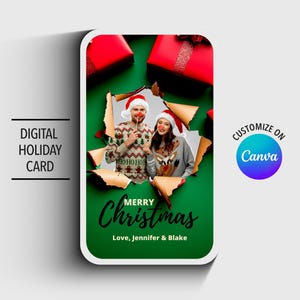 Lustige digitale frohe Weihnachten Karte, E-Card, perfektes Last-Minute-Geschenk auf Social Media zu teilen oder an Familie und Freunde senden