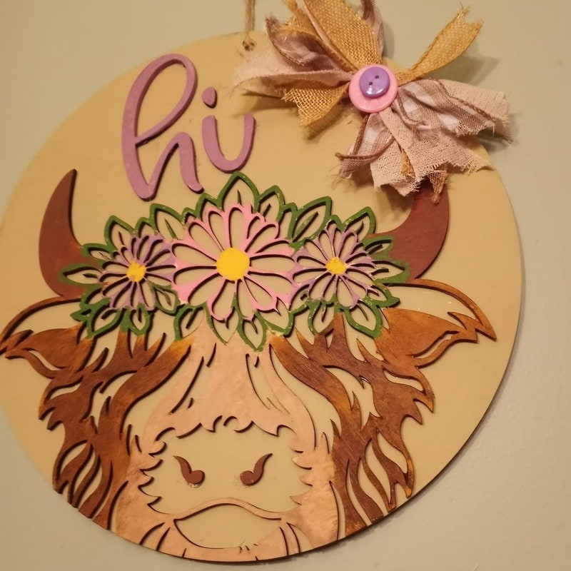 Highland Cow Wood Cutout Pattern - Etsy