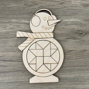 Barn Quilt Snowman