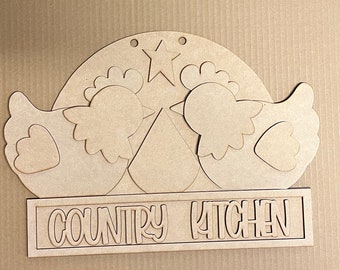 Country Kitchen Chicken Decor-Rustic Farmhouse Home Accents