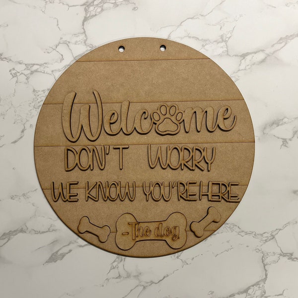 Welcome Dog Sign - Handcrafted Home Decor for Pet Lovers