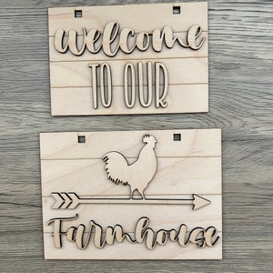Welcome To Our Farmhouse Ladder Add on, Farmhouse, Rooster, Farmhouse Decor, DIY