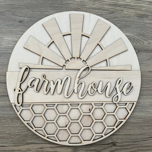 Windmill Farmhouse Sign, Farmhouse Decor