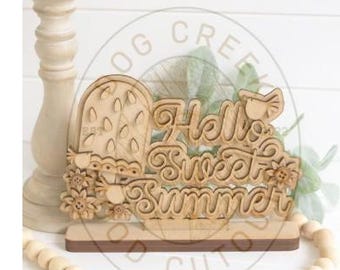 Watermelon Word Art Sign – Summer Fruit Shelf Sitter, Rustic Watermelon Decor, Picnic Kitchen Accent,DIY