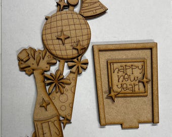 Interchangeable New Year Birdhouse | Customizable Holiday Decor | Birdhouse with New Year Theme,DIY