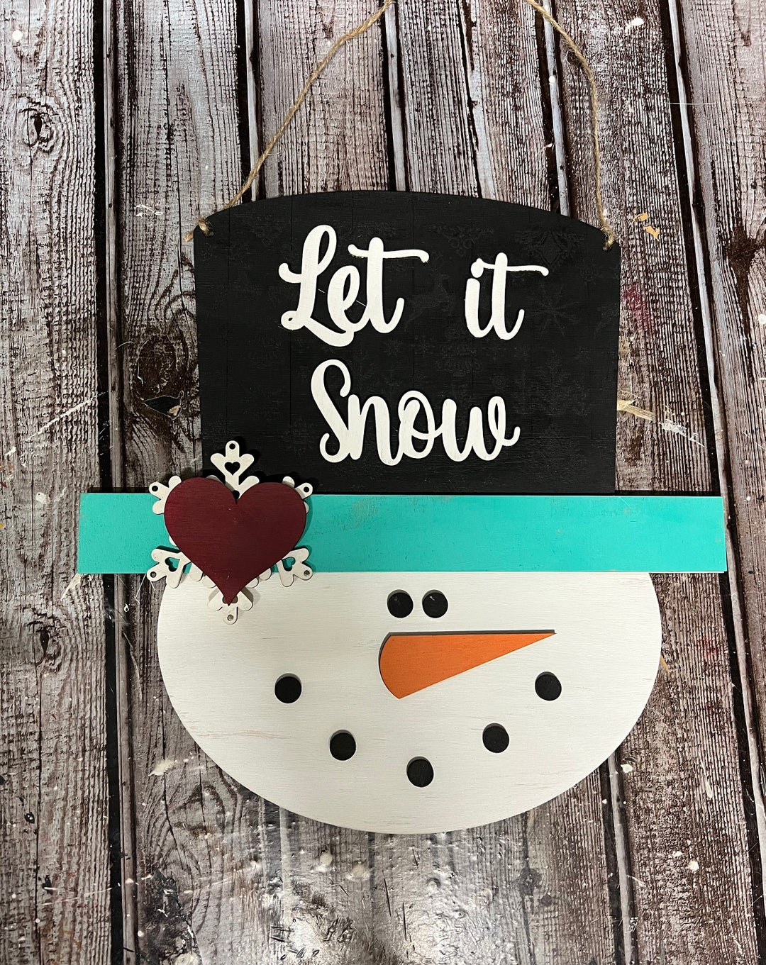Snowman Door Hanger ,DIY - Etsy