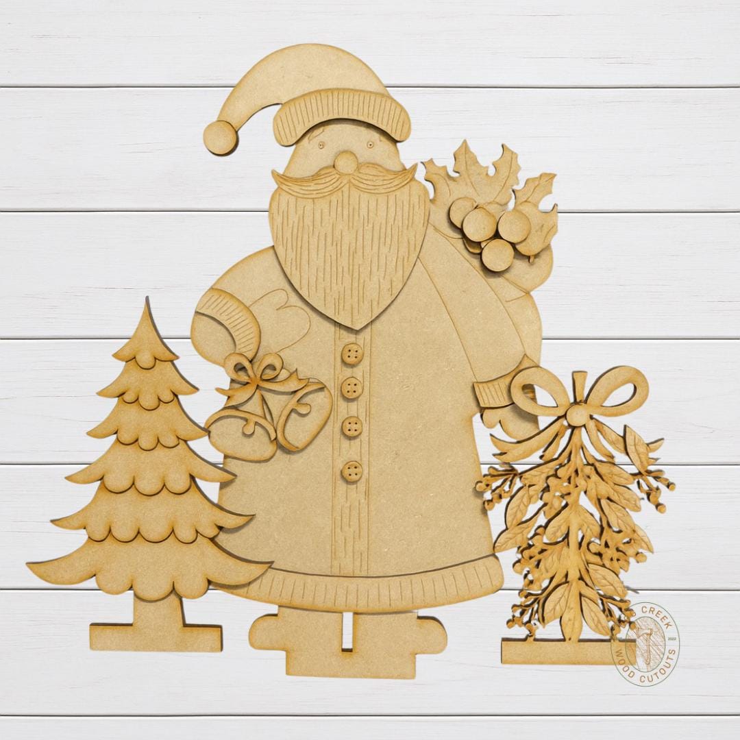 Santa Insert Interchangeable Vintage Santa Insert | Retro Christmas Shelf Sitter ...