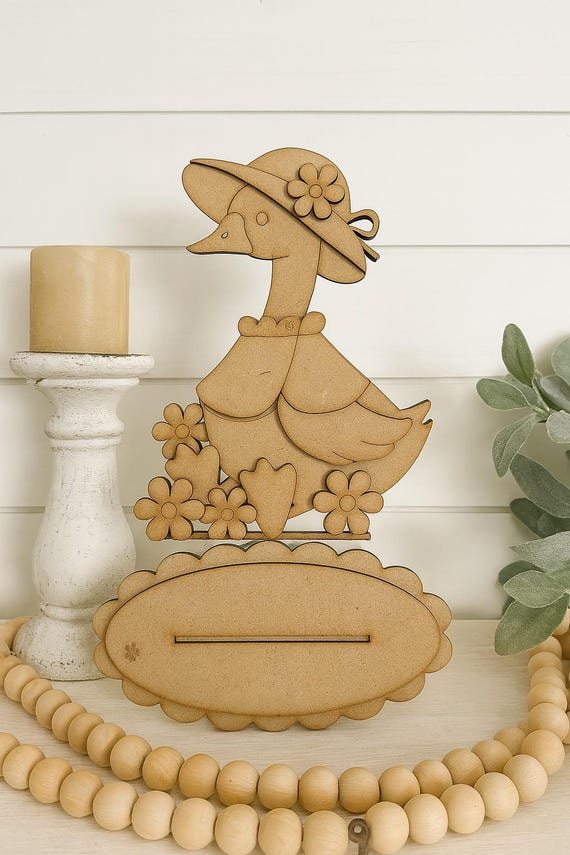 Goose Shelf Sitter Rustic Goose Decor Country Farmhouse Goose