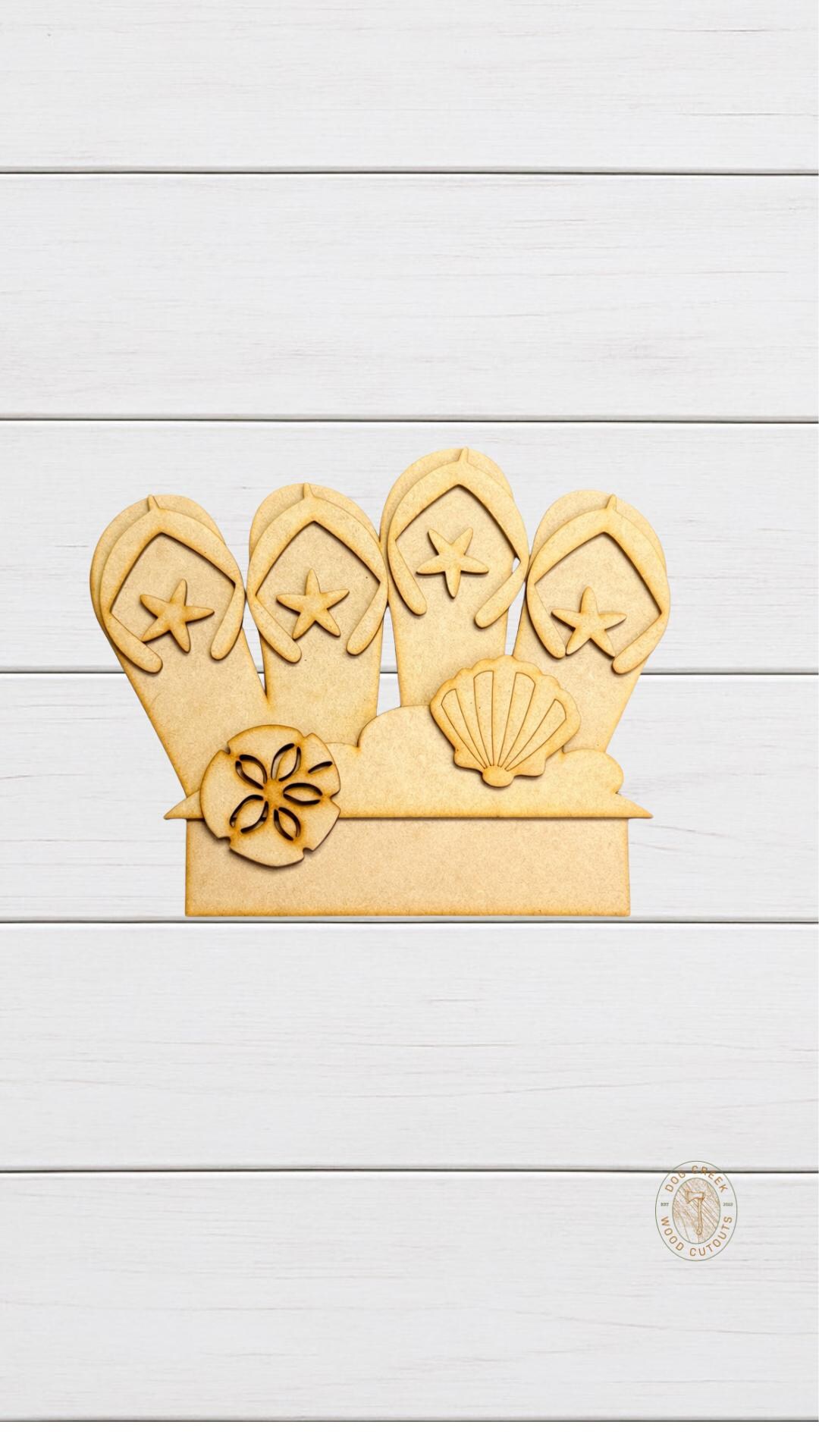 Interchangeable Flip Flop Tag Door Hanger DIY Wood Kit | Summer Door ...