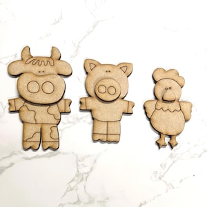 Farm Friends Magnet Set | Cute Farm Animal Fridge Magnets | Kids Animal Magnets | Barnyard Animal Decor | Farm Theme Gift for Kids