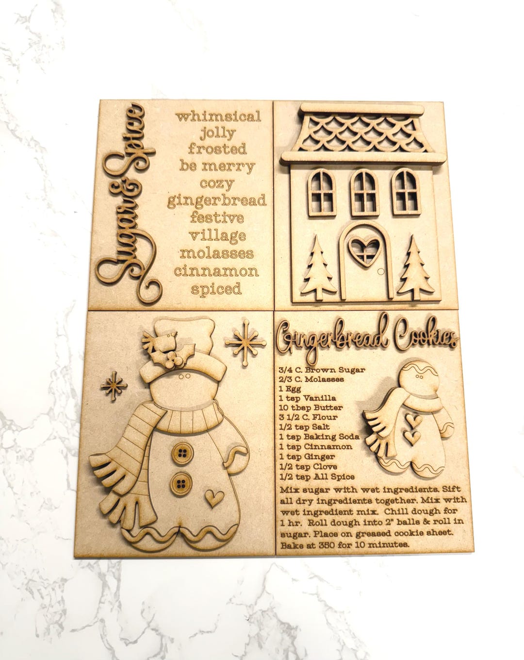 Gingerbread Trio Signs – Set of Christmas Gingerbread Decor – Farmhouse ...