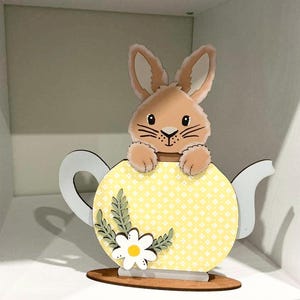 Teapot Bunny - Cute Bunny Teapot for Tea Lovers, Handcrafted Ceramic Rabbit Teapot, Unique Animal Teapot, Bunny Kitchen Decor