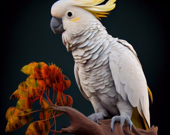 Cockatoo Australian Digital Art Print - Instant Download #1