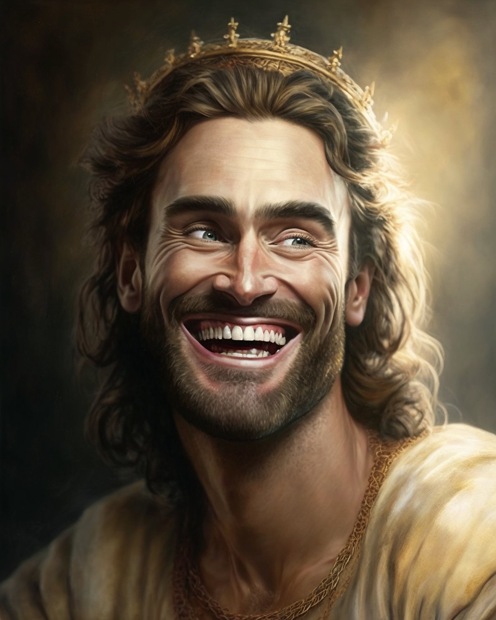 Jesus Crowned Smile - Etsy