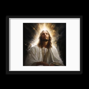 Jesus is King, Crown, divine, portrait, Christian Art, Religious Wall Decor image 3