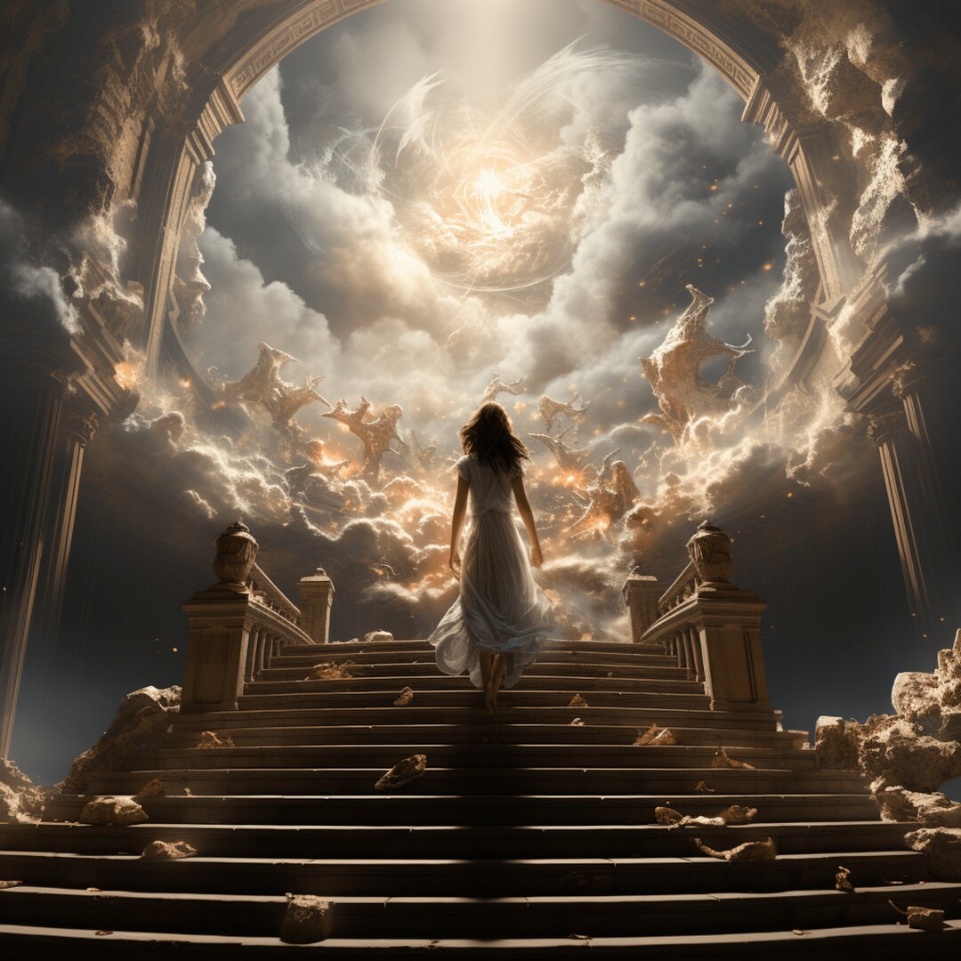 Transcendent Passage: Striking Digital Wall Picture of a Woman ...