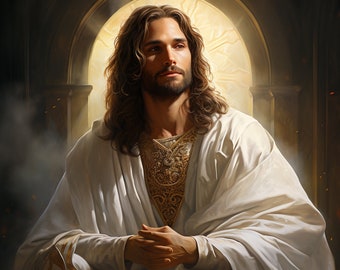 Jesus Christ the Messiah is King, Christian Art, Religious Wall Decor