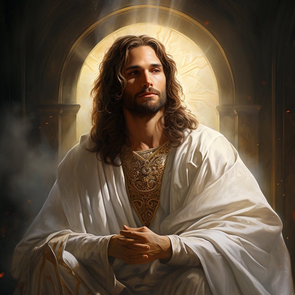 Jesus Christ the Messiah is King, Christian Art, Religious Wall Decor
