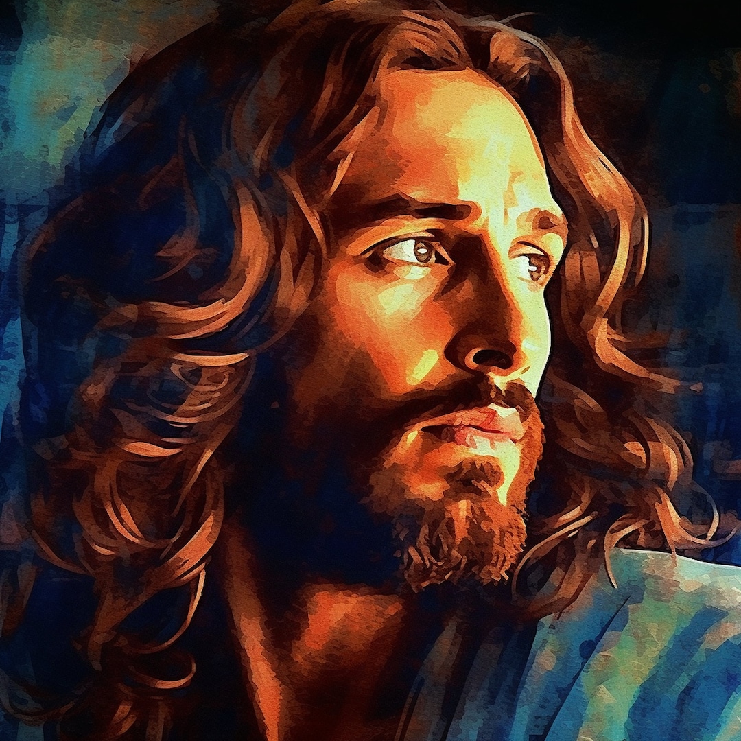 Digital Art Oil Painting of Jesus - Etsy
