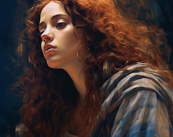 Digital Oil Painting of Mary Magdalene | Christian Art Decor