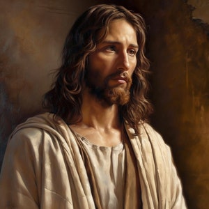 Digital Oil Painting of Jesus, Perfect for Your Home