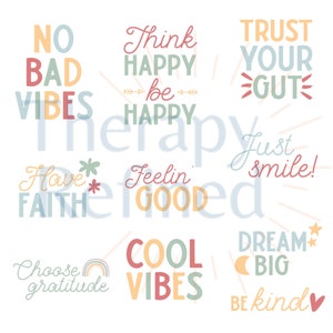 Positivity Sticker Bundle For Mental Health