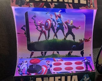 Arcade machine box template