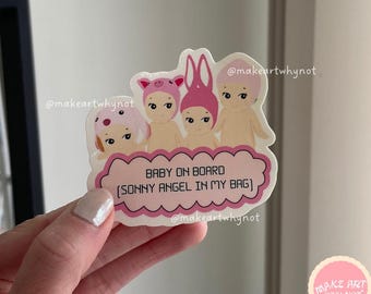 Sonny Angel Stickers | Kawaii for Phone Ipad Laptop Water Bottle Planner Journal Scrapbook | Vinly Glossy Pack | Rabbit Duck Turtle Secret