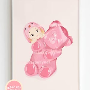 Poster imprimable Sonny Angel NUMÉRIQUE | Boucle d'oreille chérubin lapin esthétique personnelle mignonne petite fille gommeuse rose ours arts