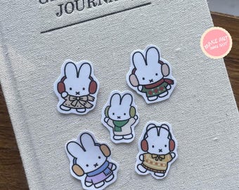 Miffy Rabbit Sticker Pack | Kawaii for Phone Ipad Laptop Water Bottle Planner Journal Scrapbook | Vinly Glossy Cute Deco | Nijntje