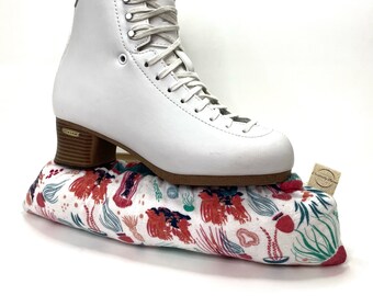 Ice Skate Soakers, Jelly Fish Puffy Figure Skate Covers, Stuffed Skate Guard Protector, Towel Dry Prevent Rust, Ice Dance Sea Ocean Style