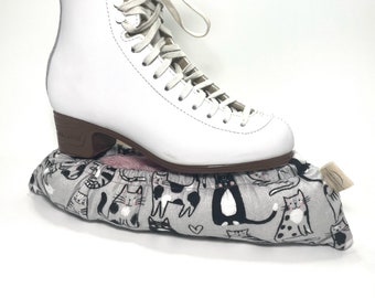 Ice Skate Soakers, Kitty Cat Puffy Figure Skate Covers, Stuffed Skate Guard Protector, Soft Towel Dry Prevent Rust, Ice Dance Style Kittens