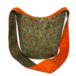 Bolso bandolera, reversible o con cierre magnético, bolso de hombro bohemio, cartera hippie de moda, bolso bandolera tipo hobo, mariposa monarca
