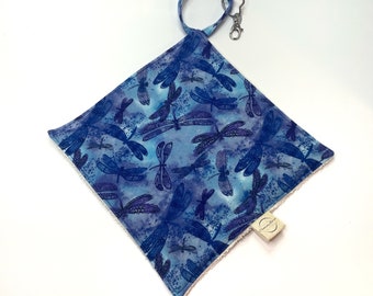 Sport Towel, Ice Skate Drying Towel, Beautiful Dragonfly, Tennis Golf Sport Cloth, Keychain Choice, Match with Skate Soakers, Flannel/ Terry
