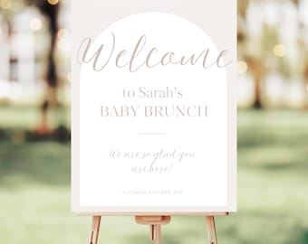 Baby Brunch Willkommensschild, digitaler Download, Baby-Dusche-Zeichen, Neutral-Baby-Dusche-Zeichen