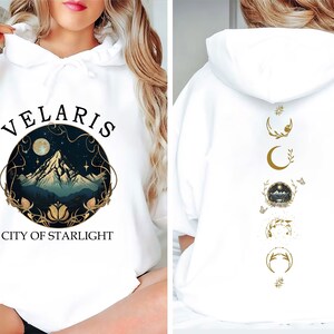 City Of Starlight, Velaris Hoodie, Acotar Hoodie, Velaris City Of Starlight Sweatshirt, The Night Court Hoodie, Mountain Sweat, Bookish Gift