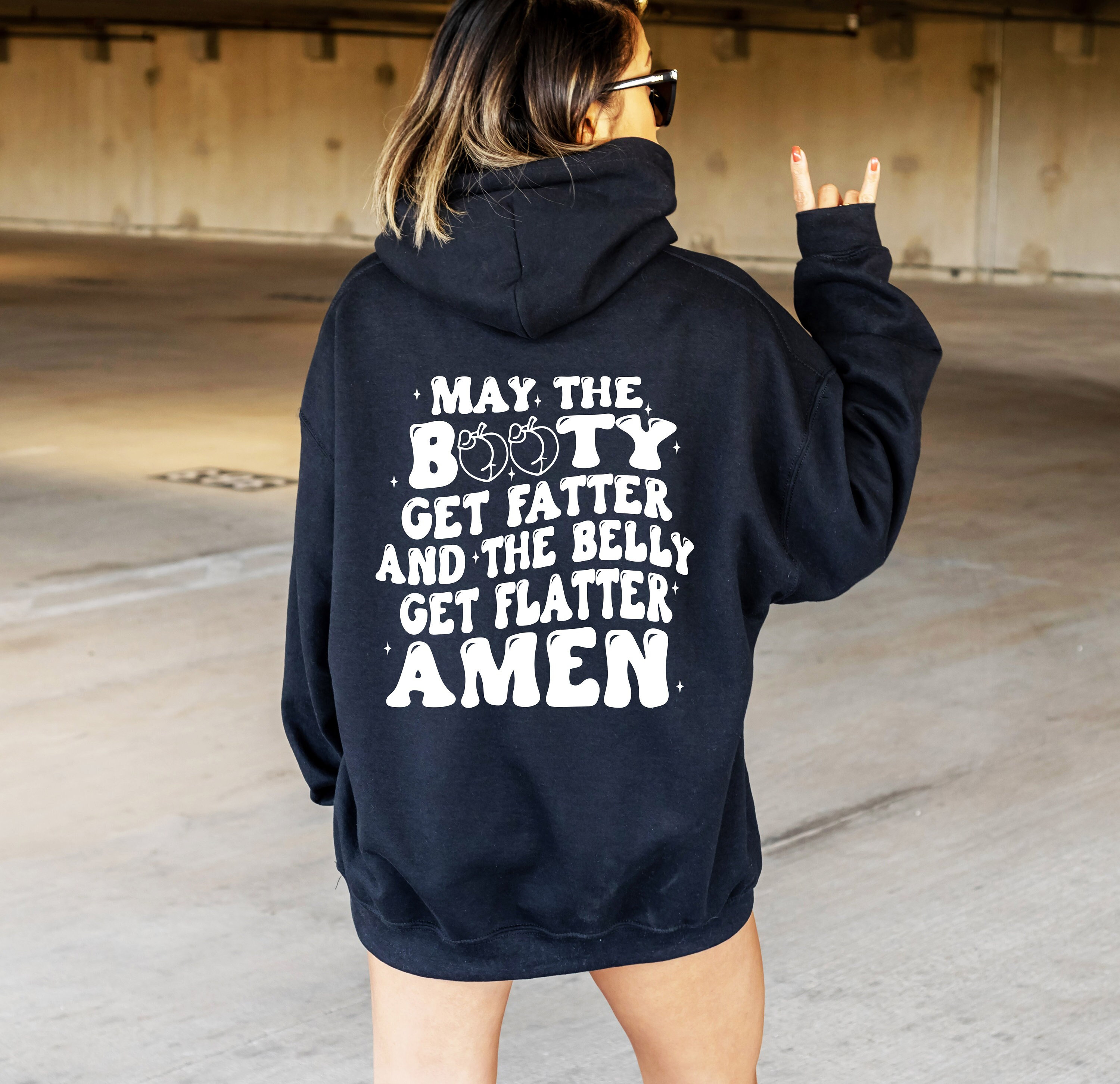Funny Gym Hoodie Womens Workout Hoodie Trendy Gym Sweat May the