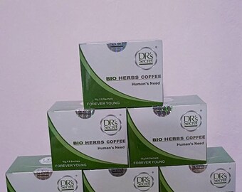 6 boîtes de café bio aux herbes de Drs Secret (hommes) 15 g x 6 sachets Bio Herb Coffee