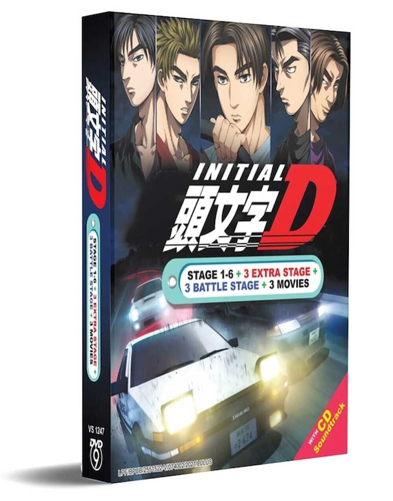 Initial D Anime DVD Complete Box Set Stage 1-6, Extra Stage, 3 The Movie