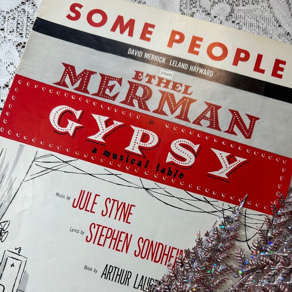 Vintage Sheet Music - 1959 - Some People - "Gypsy" - Ethel Merman, Jule Styne, Stephen Sondheim - Gypsy Rose Lee