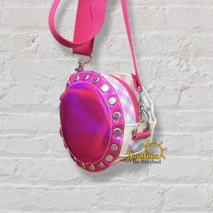 Round Rivet Bag Embroidery Design In the Hoop ITH Size Small 5x5 Round Bag 5x7 hoop Machine Embroidery Digital Download